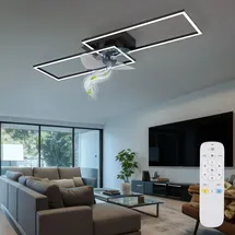 GLOBO Deckenventilator 90 cm Deckenventilator Schwarz