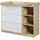 [en.casa] Wickelkommode Beldinupp mit Wickelaufsatz 93x110x55 cm Eicheoptik/Weiß [en.casa]