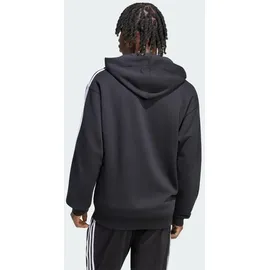 adidas Essentials 3-Streifen Kapuzenjacke Herren Schwarz/Weiß XS