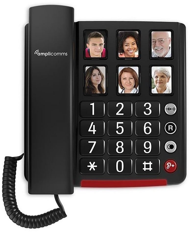 Amplicomms BigTel 40 Plus - Telefon - dunkelgrau Großtastentelefon grau