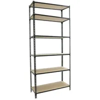 Proregal Schwerlastregal Giant Muli HxBxT 250 x 110 x 40 cm 6 Fachböden Fachlast 200 kg Anthrazit