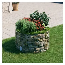 vidaXL Gabionensäule Rund 100 × 50 cm