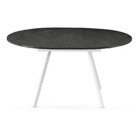 B&D home B&D home® Esstisch Anthrazit, weiß, Holzwerkstoff, Rund, 120x76x120 cm, Esszimmer, Tische, Esstische