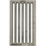 SPEEDPLANT Hochwertiger Ascherost 16 x 28 cm Ofenrost Kaminrost Liegerost Tafelrost Feuerrost - Premiumqualität, Stärke 13 mm