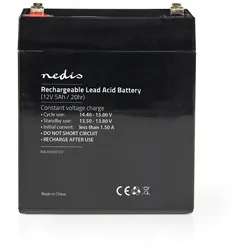 Nedis Wiederaufladbare Blei-Säure-Batterie - Bleisäure - Wiederaufladbar - 12 V - 5000 mAh