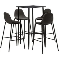 vidaXL Bar Set 5-tlg. Dunkelgrau