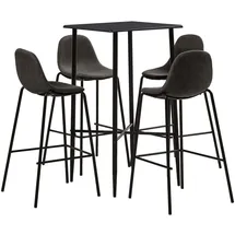 vidaXL Bar Set 5-tlg. Dunkelgrau
