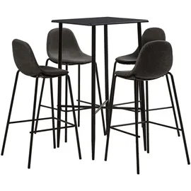 vidaXL Bar Set 5-tlg. Dunkelgrau