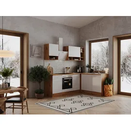Respekta Winkelküche L-Form 220 x 172 cm Weiß