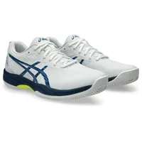 Asics Herren Gel-Game 9 Clay/OC Sneaker, White Mako Blue, 45 EU