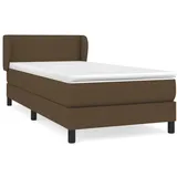vidaXL Boxspringbett mit Matratze Dunkelbraun 100x200 cm Stoff - Braun