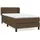 vidaXL Boxspringbett mit Matratze Dunkelbraun 100x200 cm Stoff - Braun