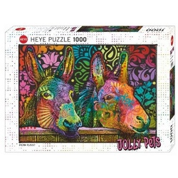 HEYE Puzzle 299378 - Donkey Love - 1000 Teile, 70 x 50 cm, Puzzleteile