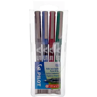 Pilot Pen PILOT Hi-Tecpoint V5, 4er Etui, farbig sortiert