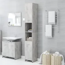 vidaXL Badezimmerschrank 30 x 161 x 30 cm Grau
