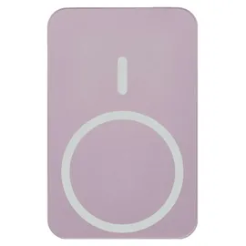 EMOS Powerbank WI 1046, 10000 mAh MagSafe mit Passthrough und Wireless-Charging, USB-C-Ausgang inkl. Kabel - für iPhone, Smartphone, - rosa, B0551S - Rosa