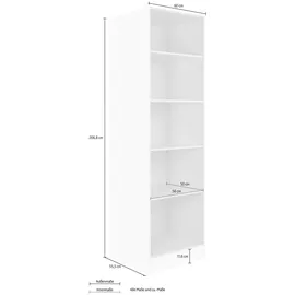 OPTIFIT Aktenregal 60 x 55,5 x 206,8 cm Weiß
