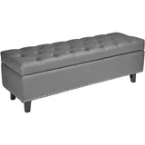 Vevor Sitzbank Ottomane Grau 41,5 x 130,5 x 44,0 cm
