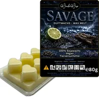 WonderWax Duftwachs Wax Melts für Duftlampe, 6 Herzen Duftmelt Wachsmelt Sojawachs Duftwachs Würfel für Raumdüfte, Wachs Duftöl Winter Indoor Schmelzen für Aromalampe Savage