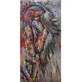 Garden Pleasure Wandbild 3D Pferd, Metall