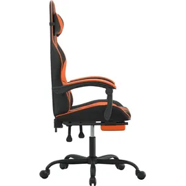vidaXL Gaming-Stuhl mit Fußstütze Schwarz und Orange