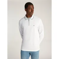 Tommy Hilfiger Langarm-Poloshirt »LS ZIP RWB DETAIL REG POLO«, Gr. XXL, White, , 21359142-XXL