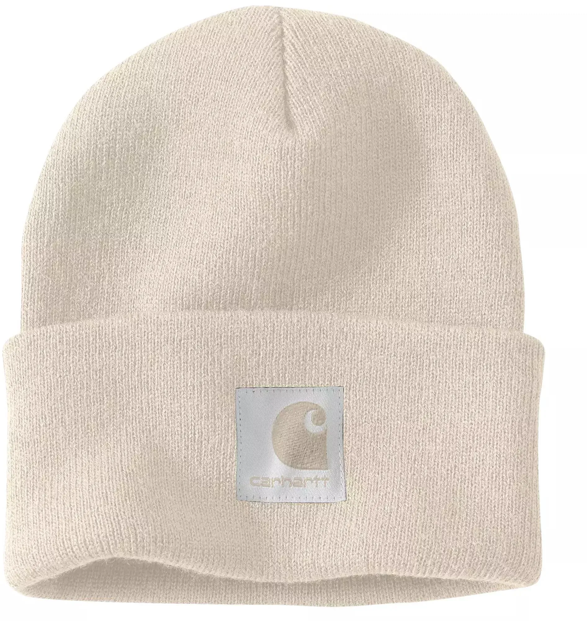 Carhartt Satin Lined Cuffed Dames Beanie, beige Voorvrouw