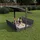 QLS Sandkasten 150 cm mit Sitzbank und grauem Dach