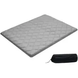 Vevor japanische Futon-Matratze (2032 x 1524 x 63,5 mm), faltbare Tatami (Queen Size), Bodenmatratze mit Aufbewahrungstasche & Befestigungsmaterial, 9-lagige Schlafmatte für Meditation Yoga, Grau