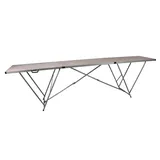 ASKON Tapeziertisch Profi Tapezierarbeiten, Picknick, Catering, Flohmarkt - Leichte, robuster Aluminiumrahmen - Sperrholzplatte, Stärke 4,5 mm und Skalenmarkierung (305 x 80 x 86 cm)