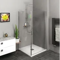 Polysan s.r.o. Komplettdusche ZOOM Rechteckige Duschkabine 1000x800mm, L/R Variante, BxT: 100x80 cm, Polysan-ZL1210ZL3280-SET