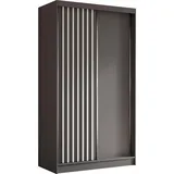 AX Living Schwebetürenschrank, Grau, Weiß, Kunststoff, Teilmassiv,Kiefer, Rechteckig, 120x216.1x61 cm, Hergestellt in Europa, FSC Mix, Reach, Schlafzimmer, Kleiderschränke, Schwebetürenschränke