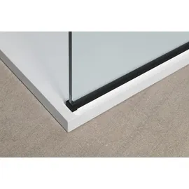 Polysan s.r.o. Polysan MODULAR SHOWER BLACK Glaswand für Wandmontage, 1-teilig, 800mm - Schwarz
