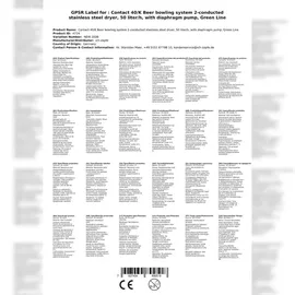 ich-zapfe Komplett Set Zapfanlage Kontakt 40/K 2-leitig Trockenkühlgerät aus Edelstahl, 50 L/h, mit Membranpumpe, NC Adapter,NC Adapter