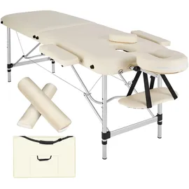 Tectake tectake® 2 Zonen Massageliege-Set, Breite 61 cm, Polsterung 4 cm, mit Aluminiumgestell, 210 x 95 x 89 cm