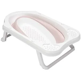 KEEEPER Faltbare Babywanne mit Stöpsel, Ab 0 bis ca. 12 Monate, 33 l, 48 x 82 x 23,5 cm, Maja, Pink (Nordic Pink)