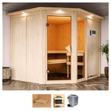 KARIBU Sauna »Frigga 3«, (Set), beige