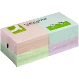 Q-Connect Haftnotizen Quick Notes pastellfarben sortiert VE=12x100 Blatt