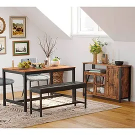 VASAGLE Kommode 110 x 75 x 33 cm Braun / Schwarz