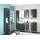 Saphir Quickset Badschrank mit 2 Türen, 1 Schublade, 50 x 81 x 20 cm Grau
