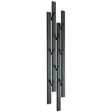 DanDiBo Ambiente DanDiBo Garderobe Wand Schwarz Metall 96612 Wandgarderobe mit 8 Haken Schmal Flurgarderobe Modern Hakenleiste Garderobenhaken - Schwarz