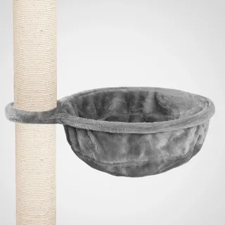 Happy Pet HAPPYPET Katzenhängematte für Kratzbaum Ø40 cm – XL Katzenmulde Ersatzteil – Stabile Liegemulde mit Metallrahmen – Katzenbett Kratzbaum – belastbar bis 15 kg, Grau