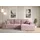 altdecor Ecksofa Cord mit Schlaffunktion und Bettkasten 2-Sitzer Rosa