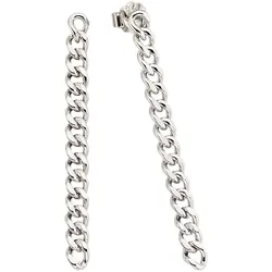 Paar Ohrstecker "Schmuck Geschenk Silber 925 Ohrstecker Panzerkettengliederung", silber (silberfarben), ANISTON JEWELRY & WATCHES, Ohrringe, Damen, Silber 925 (Sterlingsilber)