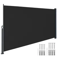 Tectake Aluminium Seitenmarkise 300 x 160 cm schwarz