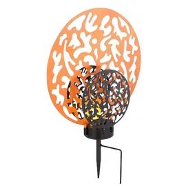 bmf-versand Solarleuchte Garten Kreis 2er Set 30 cm Solarlampe Außen Außenleuchte Solar - Schwarz