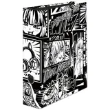 Falken 6-er Pack Motivordner Manga Black and White A4 Rückenbreite 8cm, Griffloch - Motiv