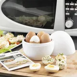 InnovaGoods Boilegg 4 Eier + Rezeptbuch Weiß