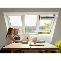 VELUX Lichtlösung Holz Alu 3-in-1 GGLS FFKF08 2070 weiß lack THERMO Uw-Wert: 1,3