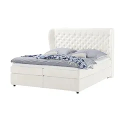 smart Boxspringbett  Queen , creme , Maße (cm): B: 196 H: 133 T: 212